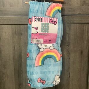 New Hello Kitty Blue Bow So Sweet Plush 40 x 50 Preschool Throw Blanket With Tag